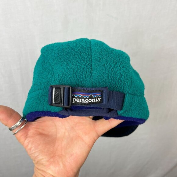Vintage Patagonia Synchilla Fleece Duckbill Trapper Hat Mens L USA 90s Ear Flap - Picture 2 of 12